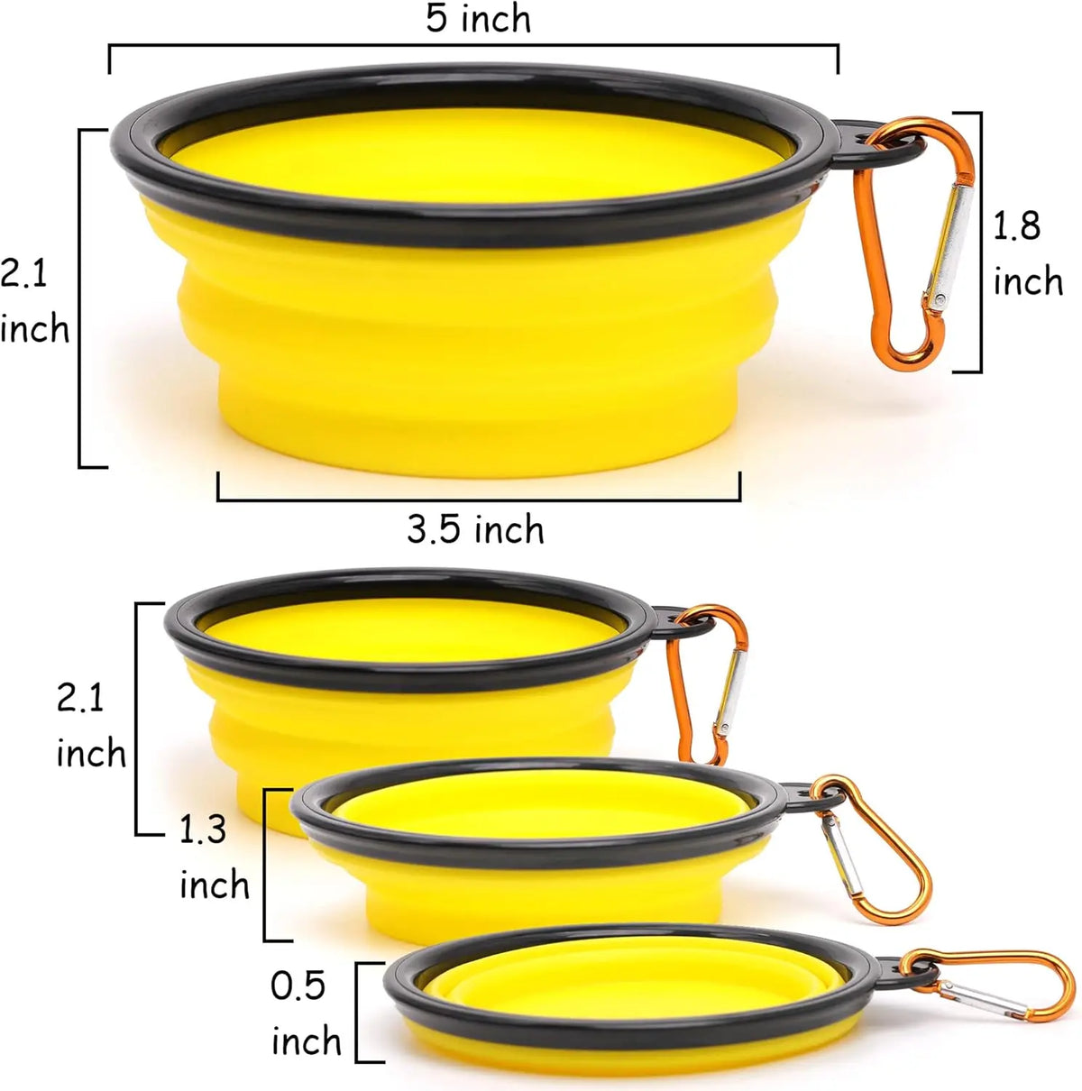 Factory Custom Logo Dog Bowl Pet Collapsible Bowls Portable Pet Feeding Watering Dish for Walking Parking Traveling 13 Oz