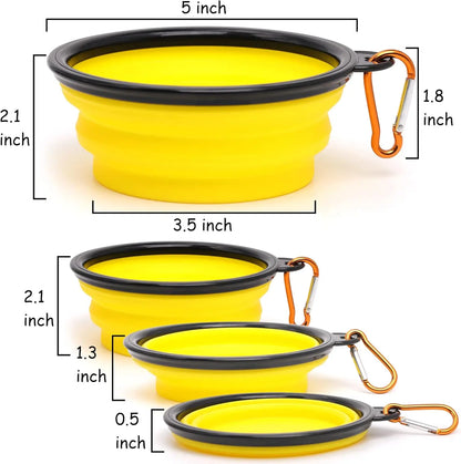 Factory Custom Logo Dog Bowl Pet Collapsible Bowls Portable Pet Feeding Watering Dish for Walking Parking Traveling 13 Oz