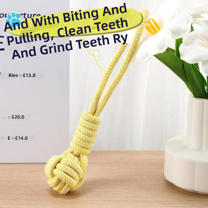 Braided Cotton Rope Eco-Friendly Casual Dog Chew Toy Heavy Duty Interactive Tug Toy with Knot Design for Puppies and Dogs