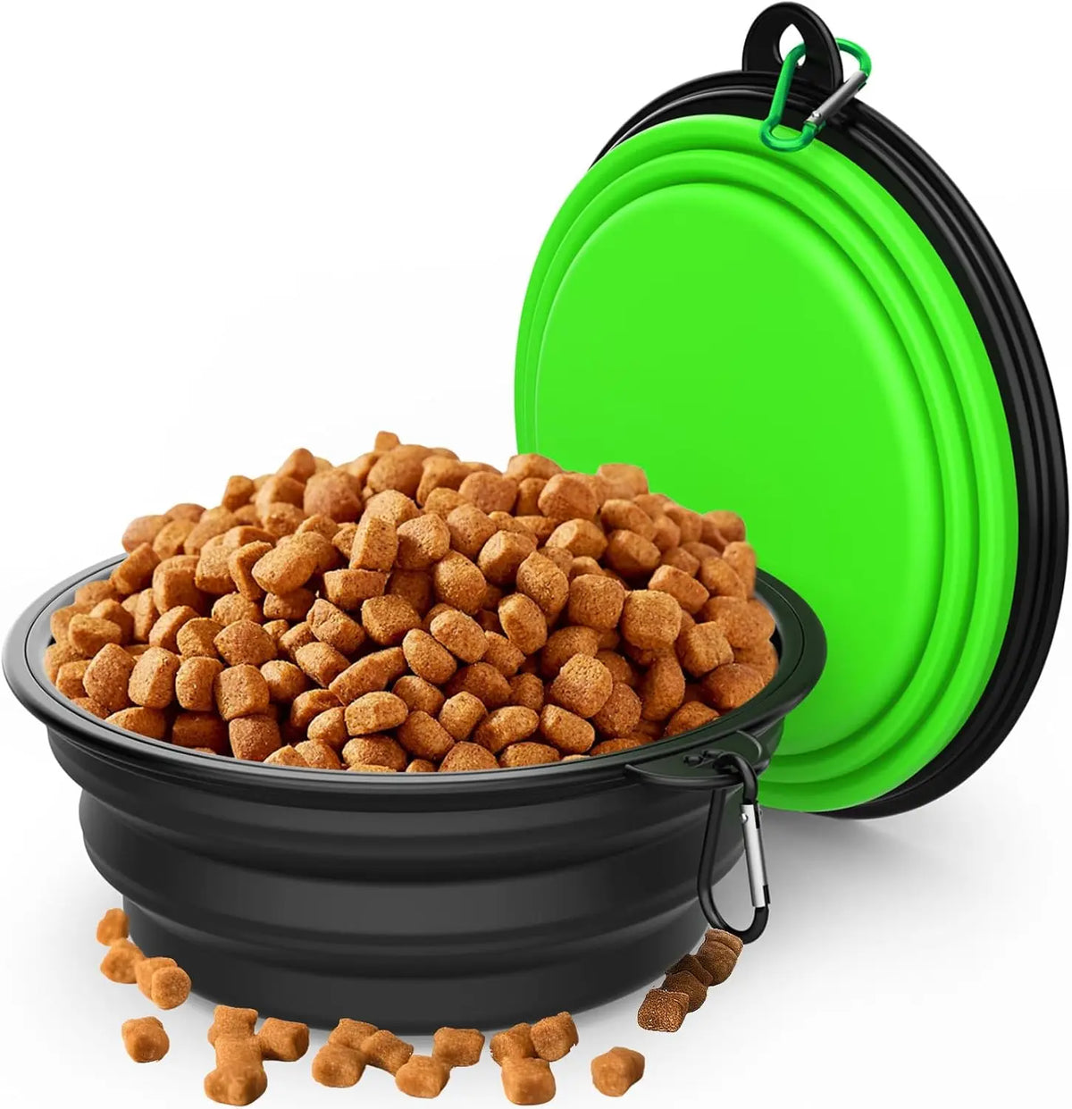 Factory Custom Logo Dog Bowl Pet Collapsible Bowls Portable Pet Feeding Watering Dish for Walking Parking Traveling 13 Oz