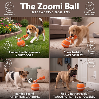 the Zoomie ball – Chew-Resistant Chase Toy